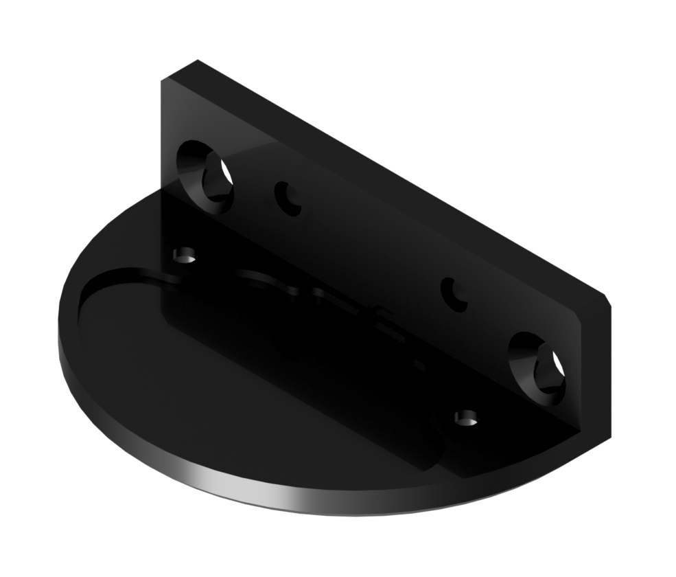 Mounting plate vert sidelights X01-series, Black Mounting plate vert sidelights X01-series, Black